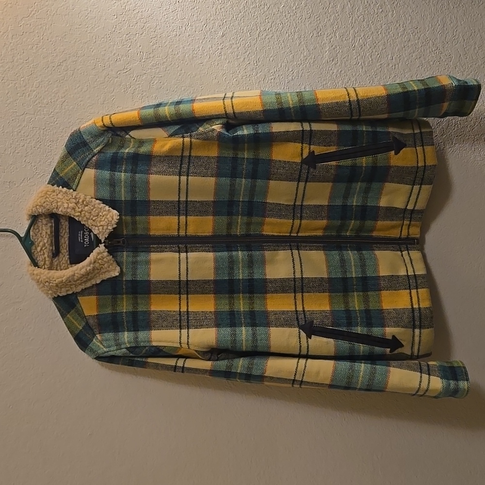 Toad&Co Burntside Trucker Jacket -  Cream Plaid - Medium